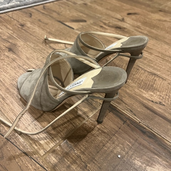 Gray Flora Suede Jimmy Choo Pumps 35 - Picture 5 of 8